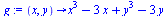 proc (x, y) options operator, arrow; `+`(`*`(`^`(x, 3)), `-`(`*`(3, `*`(x))), `*`(`^`(y, 3)), `-`(`*`(3, `*`(y)))) end proc